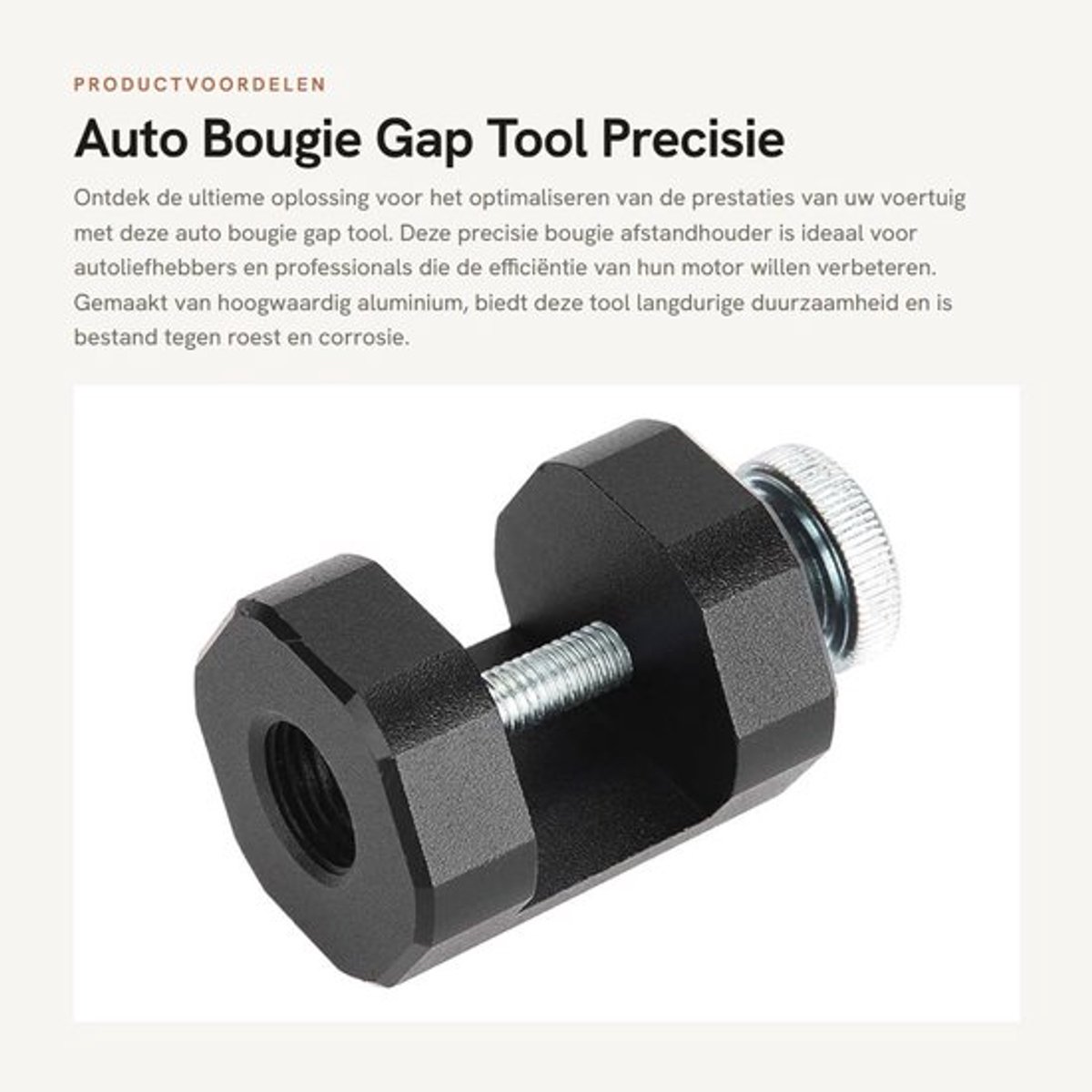 Bougie Gap Tool - Universele 14 mm Bougiesleutel - Hoogwaardig Aluminium - Roestwerend - Compact - Draagbaar - Bougieafstandhouder