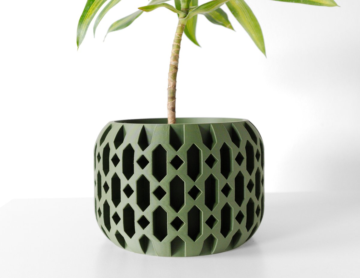 Skushy Ritar Bloempot - Moderne Designpot voor Kamerplanten - Sculpturale Plantenpot voor Woonkamer en Kantoor - Premium Woondecoratie