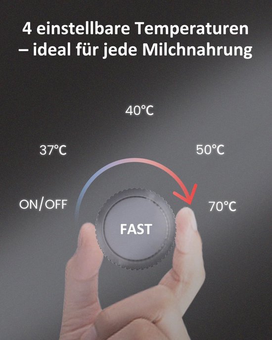 SnelShoppen - Flessenmaker voor baby's, Flessenwarmer, Instant Warmte, Waterdispenser voor Formuleflessen, 4 Temperatuurinstellingen, 72 Uur Smart The van Snelshoppen — afbeelding 4