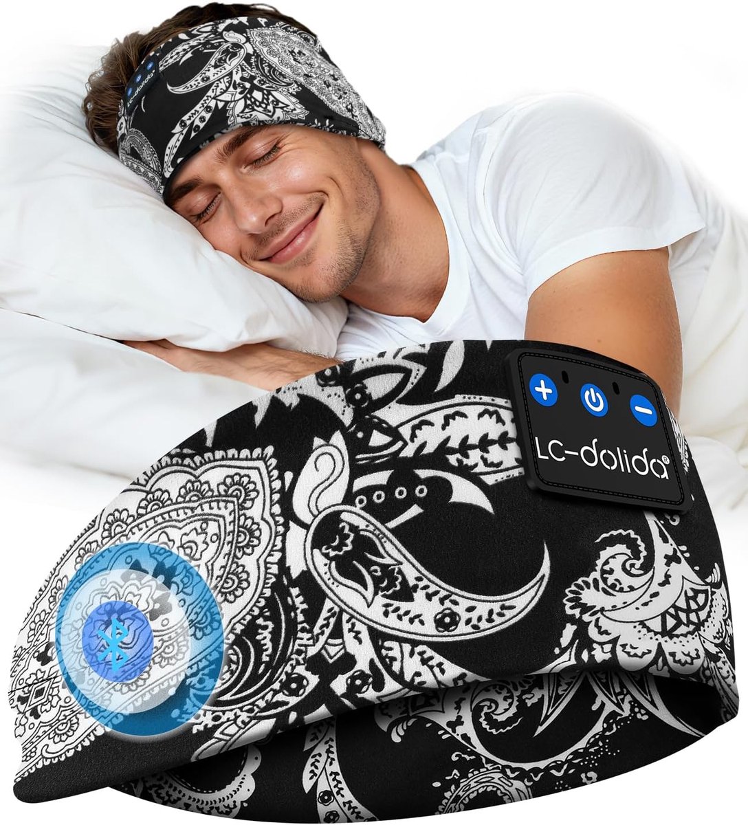 SnelShoppen - Bluetooth 5.4 Sleep Headphones, Super Zachte Sports Headband met Microfoon voor Training, Jogging, Yoga, Multifunctioneel en Comfortabel