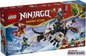 Doos van Lego Ninjago 71863 Zilvar en Grimtak met een draak en vier Ninjago-figuren.