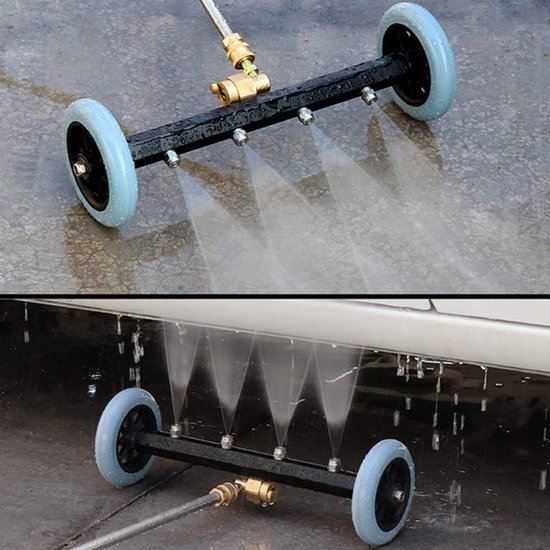 16-inch oppervlaktereiniger, autochassisreiniger, multifunctionele waterbezem 4000 psi - Oranje (sproeier niet verwijderbaar) van Merkloos	 — afbeelding 4