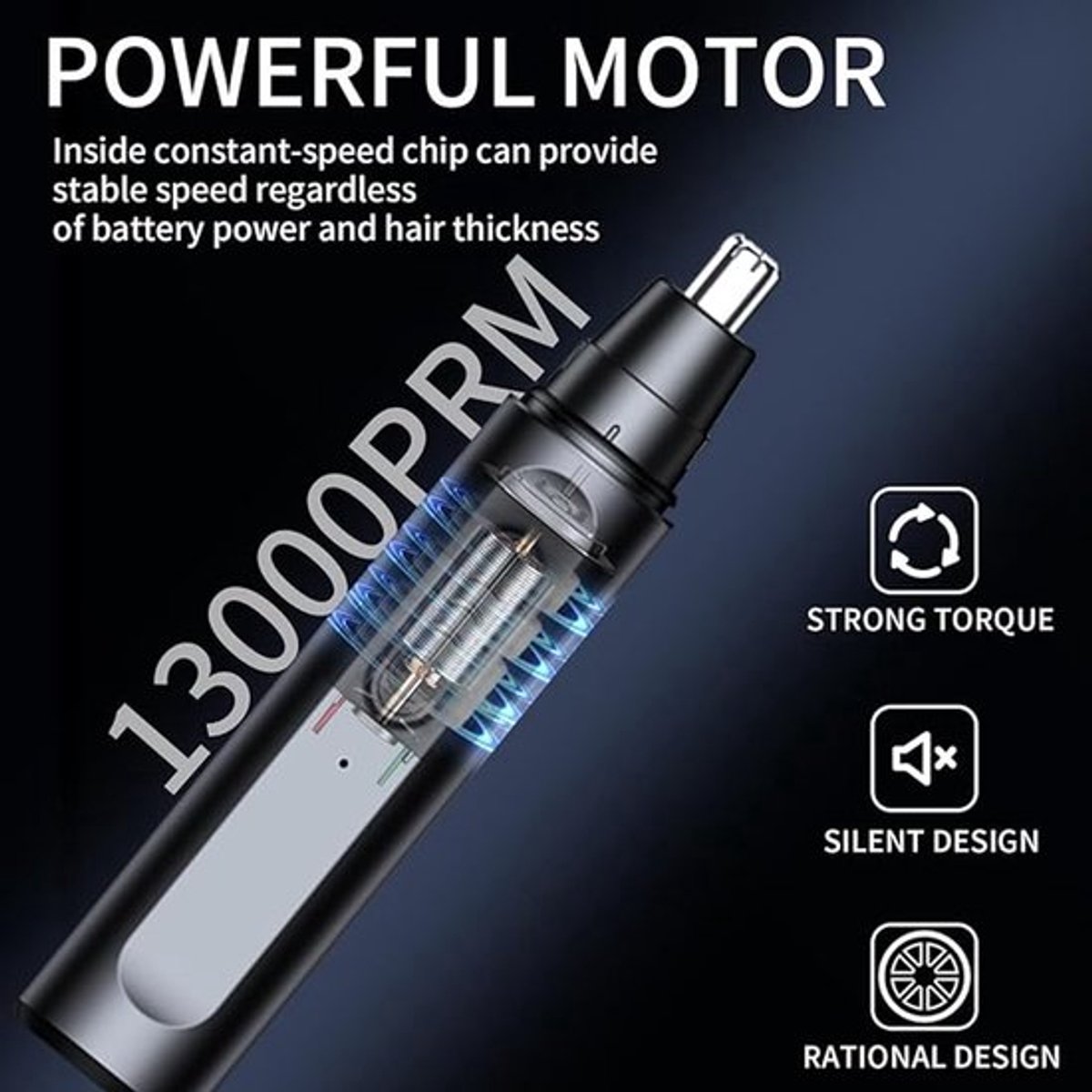 Neushaartrimmer voor mannen en vrouwen, USB-oplaadbare elektrische oor- en neushaartrimmer, professioneel waterdicht dubbel mes, gemakkelijk schoon te maken.