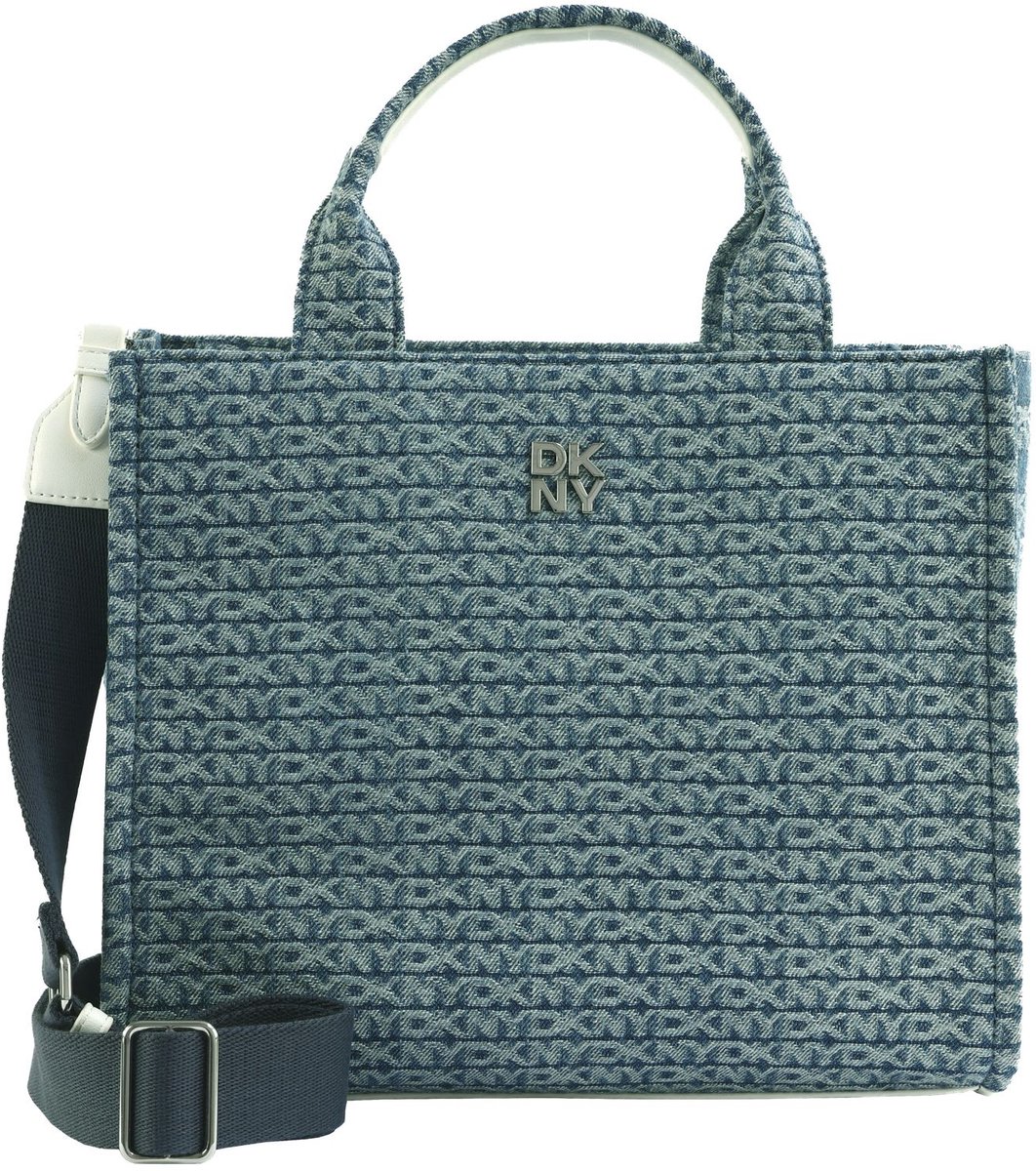 DKNY schoudertas handtas Hadlee Tote Denim blauwgrijs