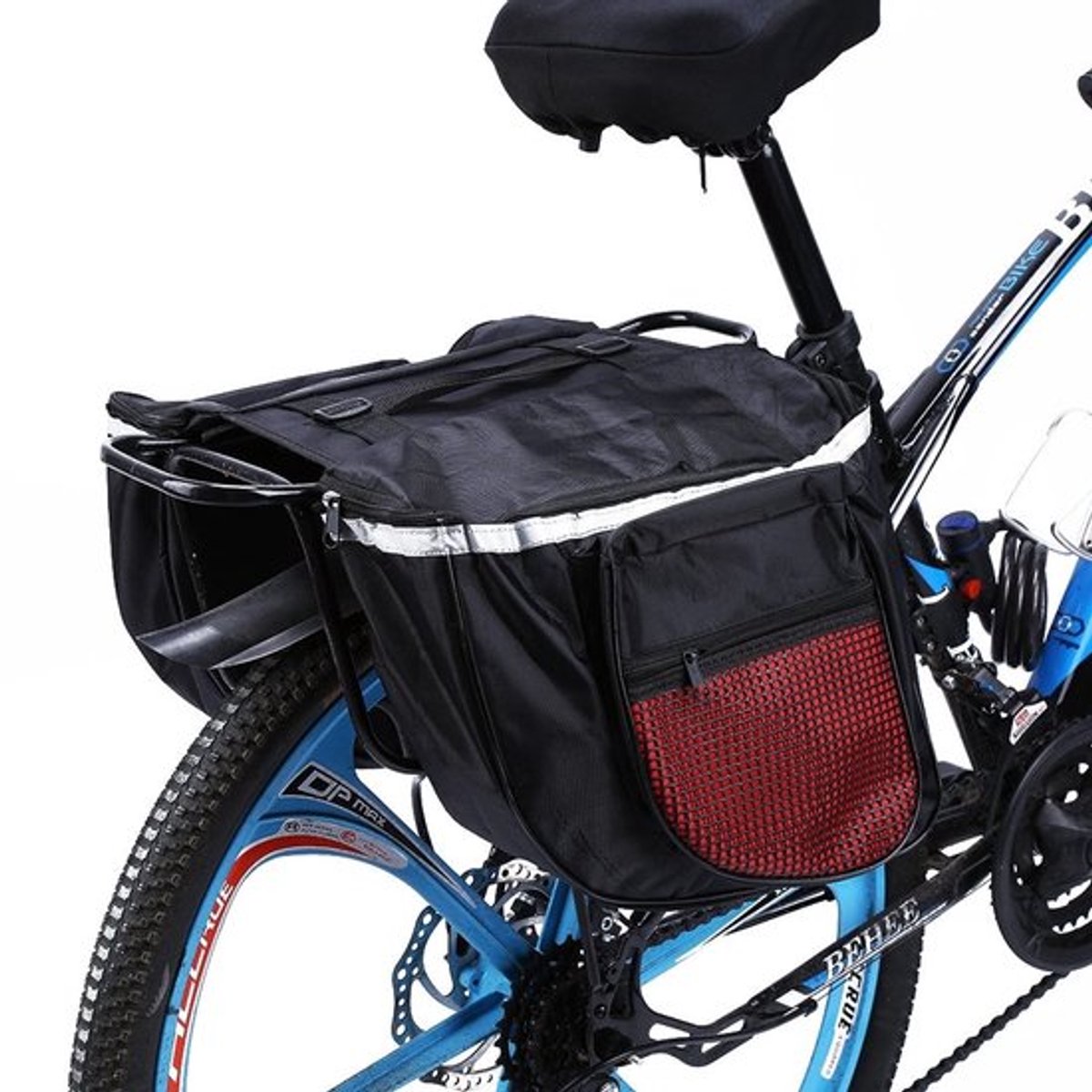 Fietstas Waterdicht - Fietstas Achter - Inklapbaar - Reflecterende Strepen - Draagtas met Handvat - 25 Liter - Fietsbagage