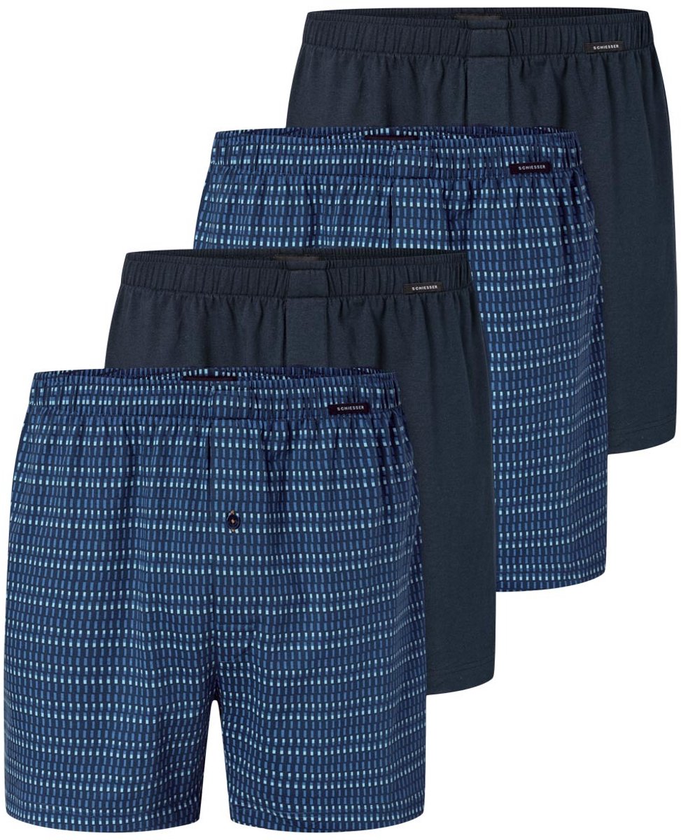 Schiesser Heren boxershort 4 pack Single Jersey