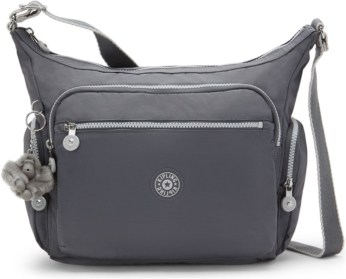 kipling schoudertas Gabbie Crossbody Moonlit Grey grijs