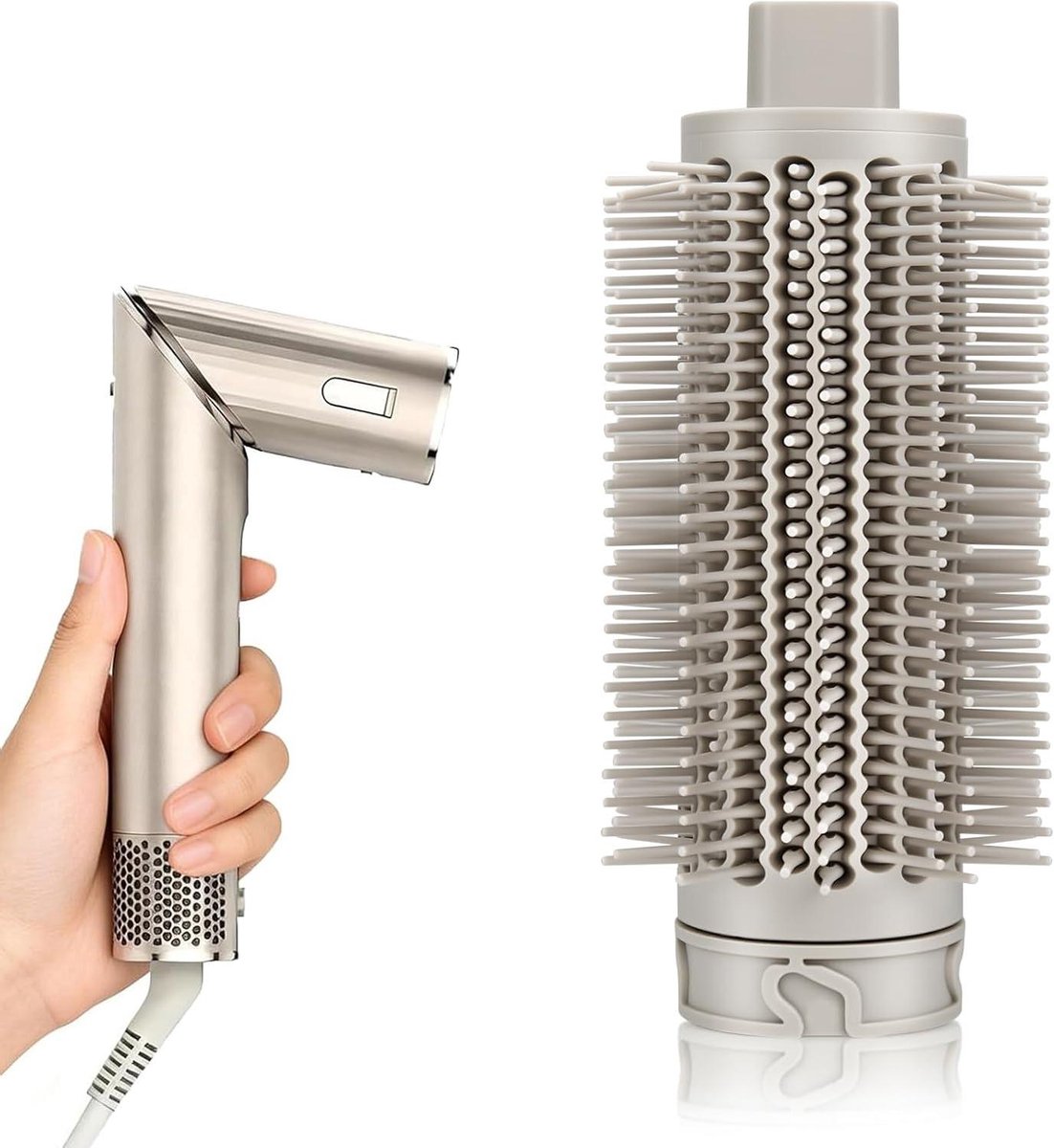 Ronde Volume Borstel - Styling Opzetstuk - Haar Stylen - Verbeterde Borstelharen - 100 g - Zwart