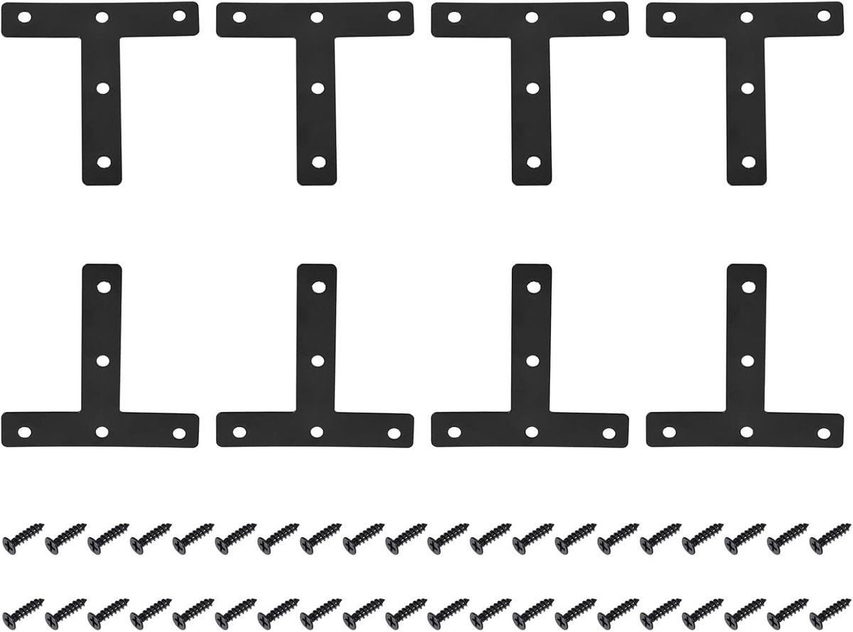 T-Clamps 3.15"x3.15" - 10 Stuks - Duurzame IJzeren Klemplaten voor Meubelherstel, Bevestiging en Verbetering