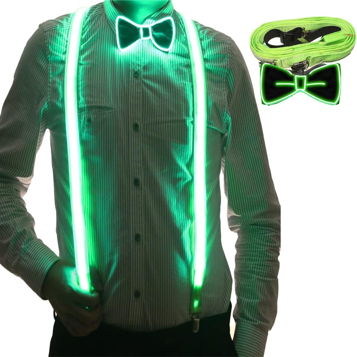 Luminous LED Light Braces voor Festivals, Halloween Kostuums en Rave Feesten - Neon Verlichting voor Feestdecoratie en Avondactiviteiten