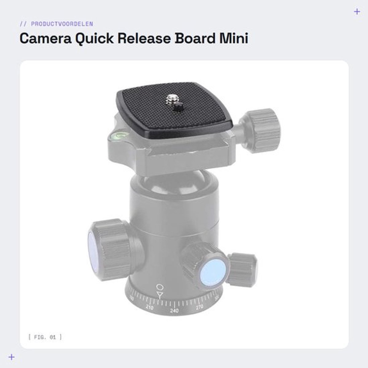 Quick Release Plate Antislip - Camera Montageplaat - Professionele Snelontgrendelingsplaat - 1/4 Schroef - Draagbaar - ABS Materiaal - Camera Mount
