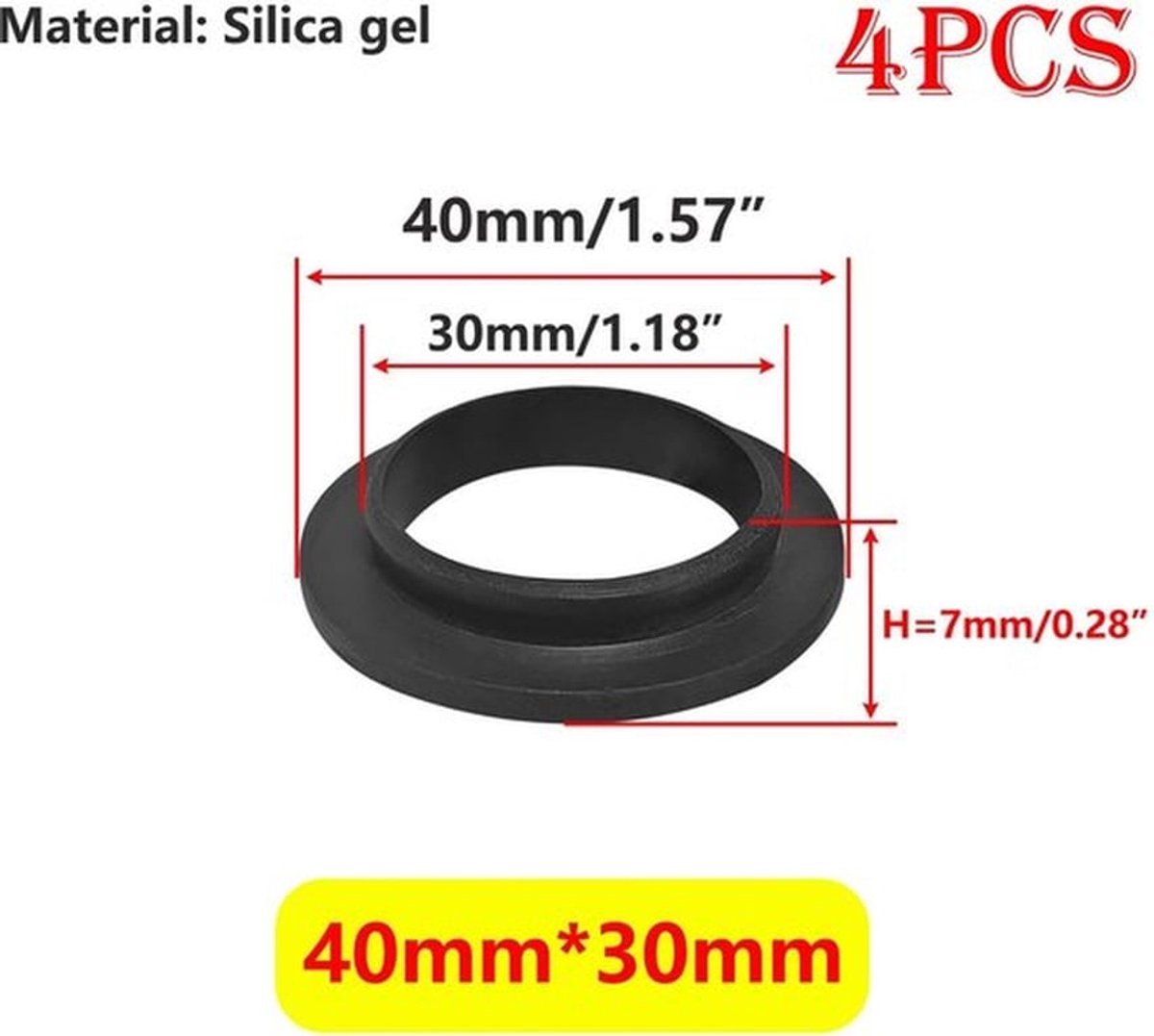 O-ring Set - 4 Stuks - Afdichtingsringen - 40mm - Voor Afvoer - Waterdicht - Hoogwaardige Kwaliteit - Afdichtring