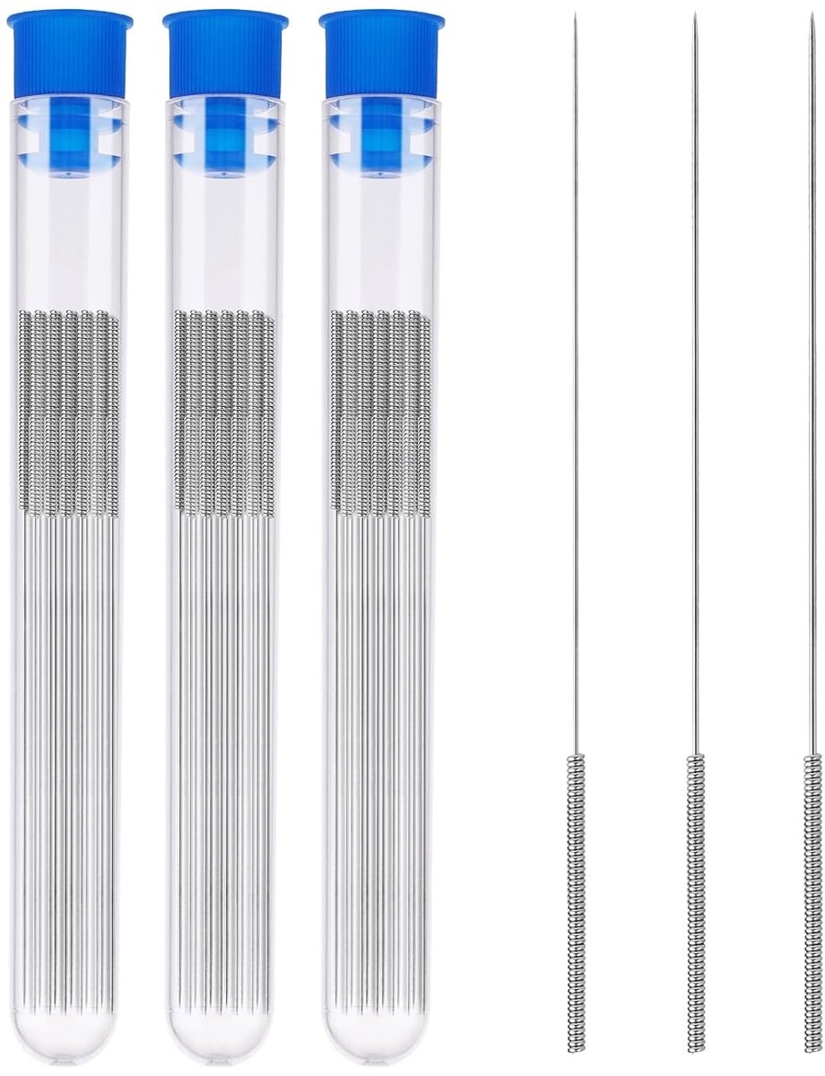 60 Stuks Reinigingsnaalden RVS voor 3D Printer Sproeiers (Nozzles) - Diverse Diameters