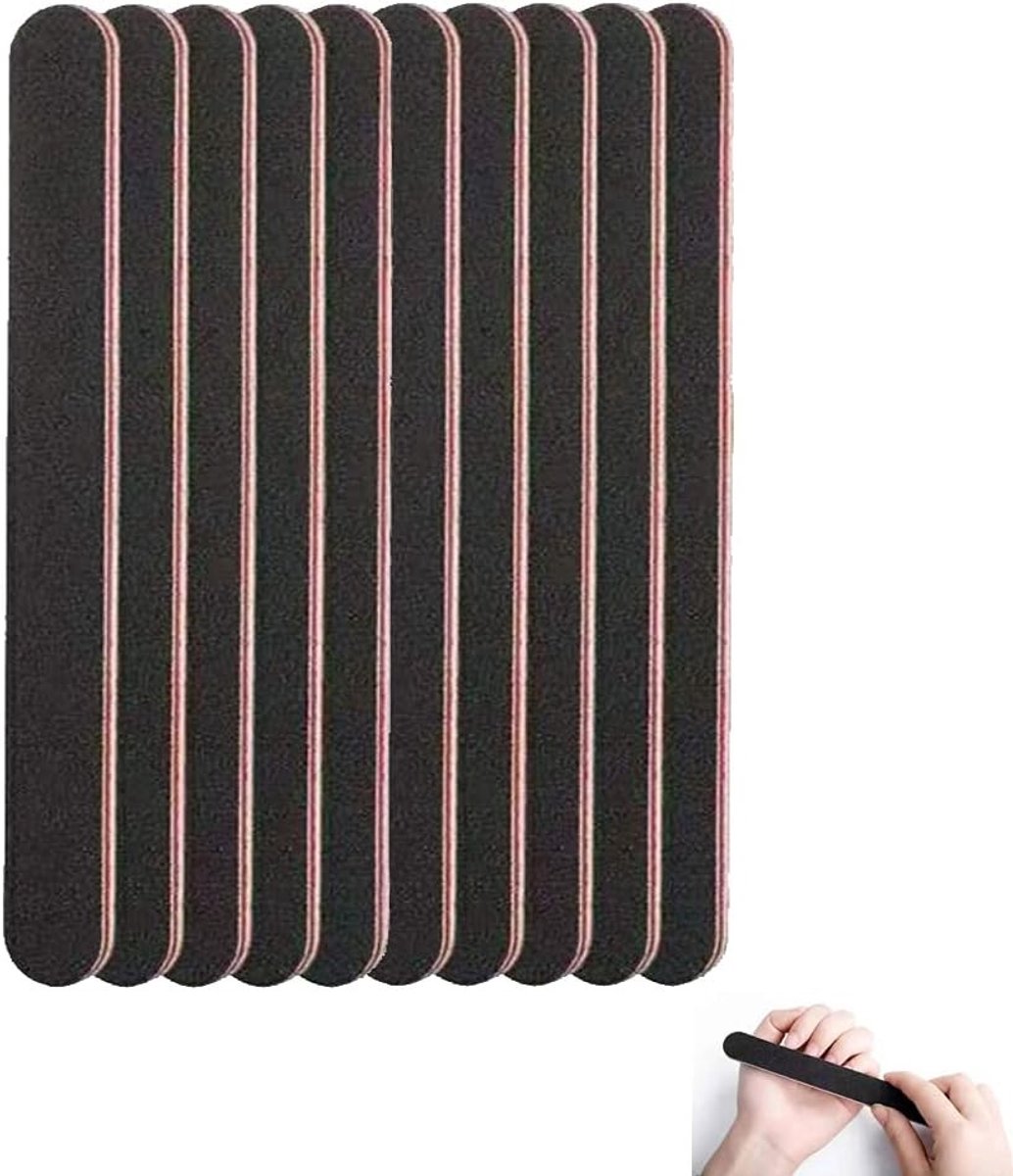 Professionele Dubbelzijdige Vijlenset voor Nagels - 10 Stuks, Ideaal voor Nagelverzorging en Styling