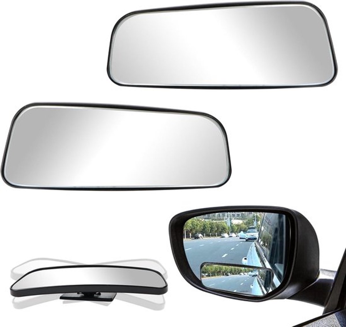 Thijox - Set van 2 Dodehoekspiegels voor Auto's, 360° Groothoek, Instelbare Universele Achteruitkijkspiegel voor Auto, SUV, Vrachtwagen, HD Veiligheid