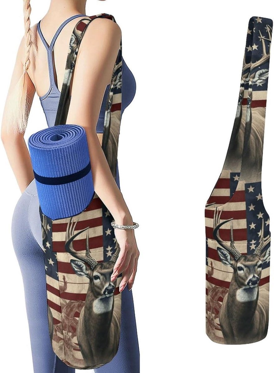 Yoga Mat Tas - Draagtas Carrier - Sportspullen Opbergen - Grote Zijzak - 36"x15.7" - Stijl