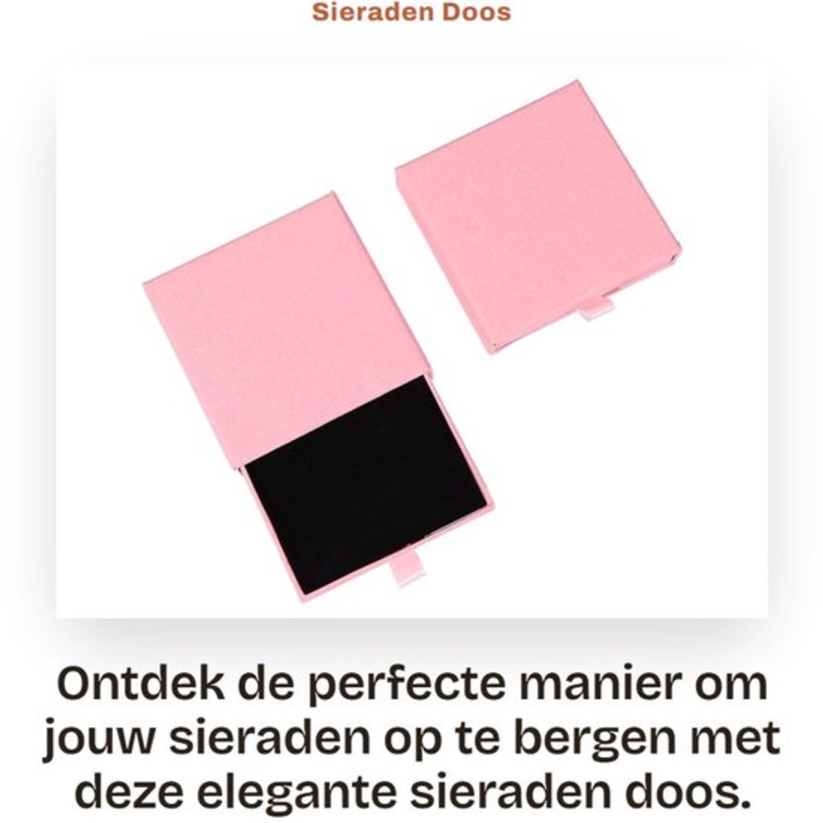 Sieradenbox Klein - Cadeaudoos - Sieradendoos - Geschenkdoos - Opbergdoos - Hoogwaardige Papier - 9 x 9 x 1.7 cm - Cadeaubox