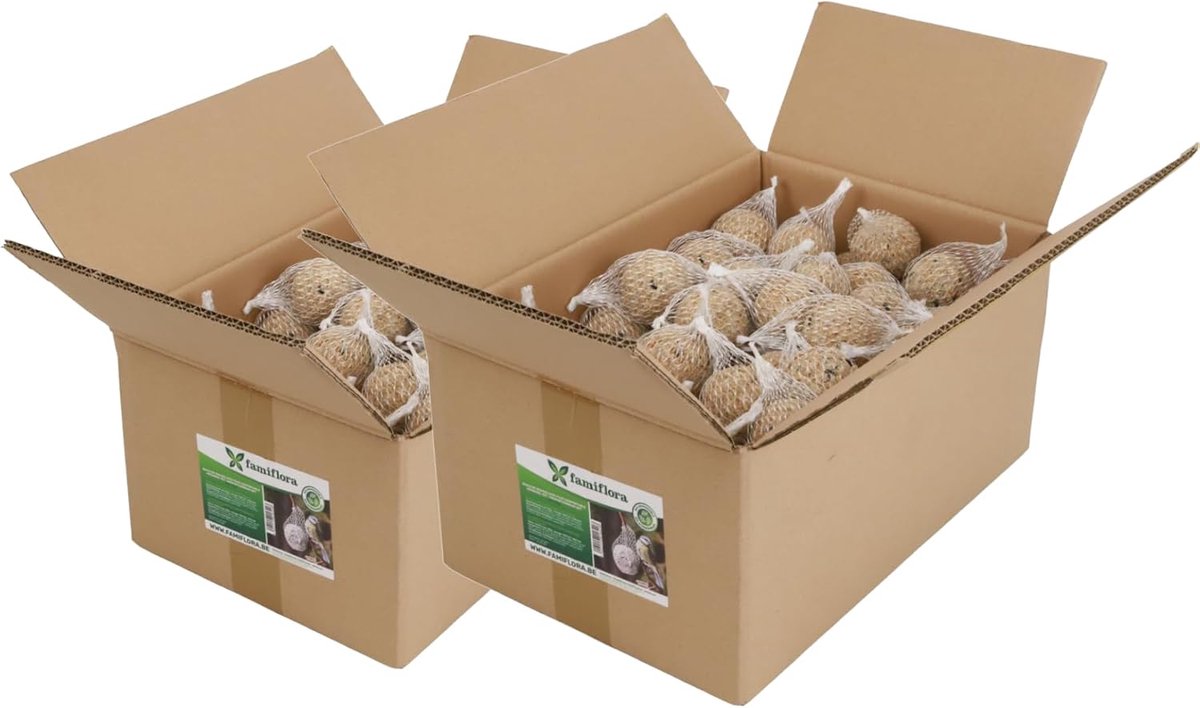 SnelShoppen - Biologische Tit Balls met Biodegradable Net - 200 x 90 g (2 Dozen van 100 Ballen) - Perfect voor Tuin- en Tuinvogels in Winter en Zomer