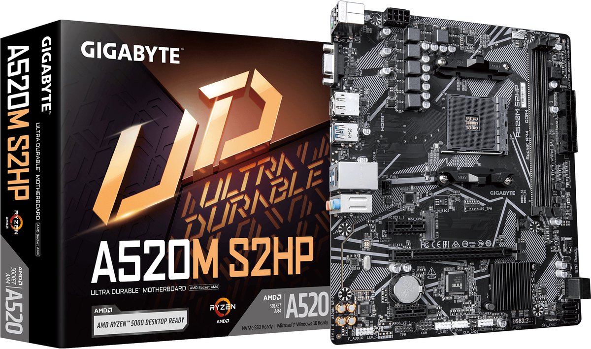 GIGABYTE A520M S2HP Moederbord