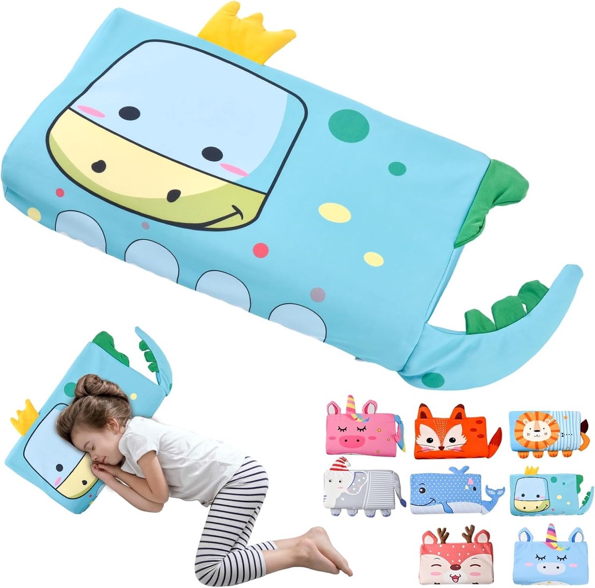 Geheugenfoam Kussen voor Kinderen met Hoes - Hypoallergeen, Anti-Mijt, Ideaal voor Jongens en Meisjes (3-10 Jaar) - Perfect voor Naps en Slapen