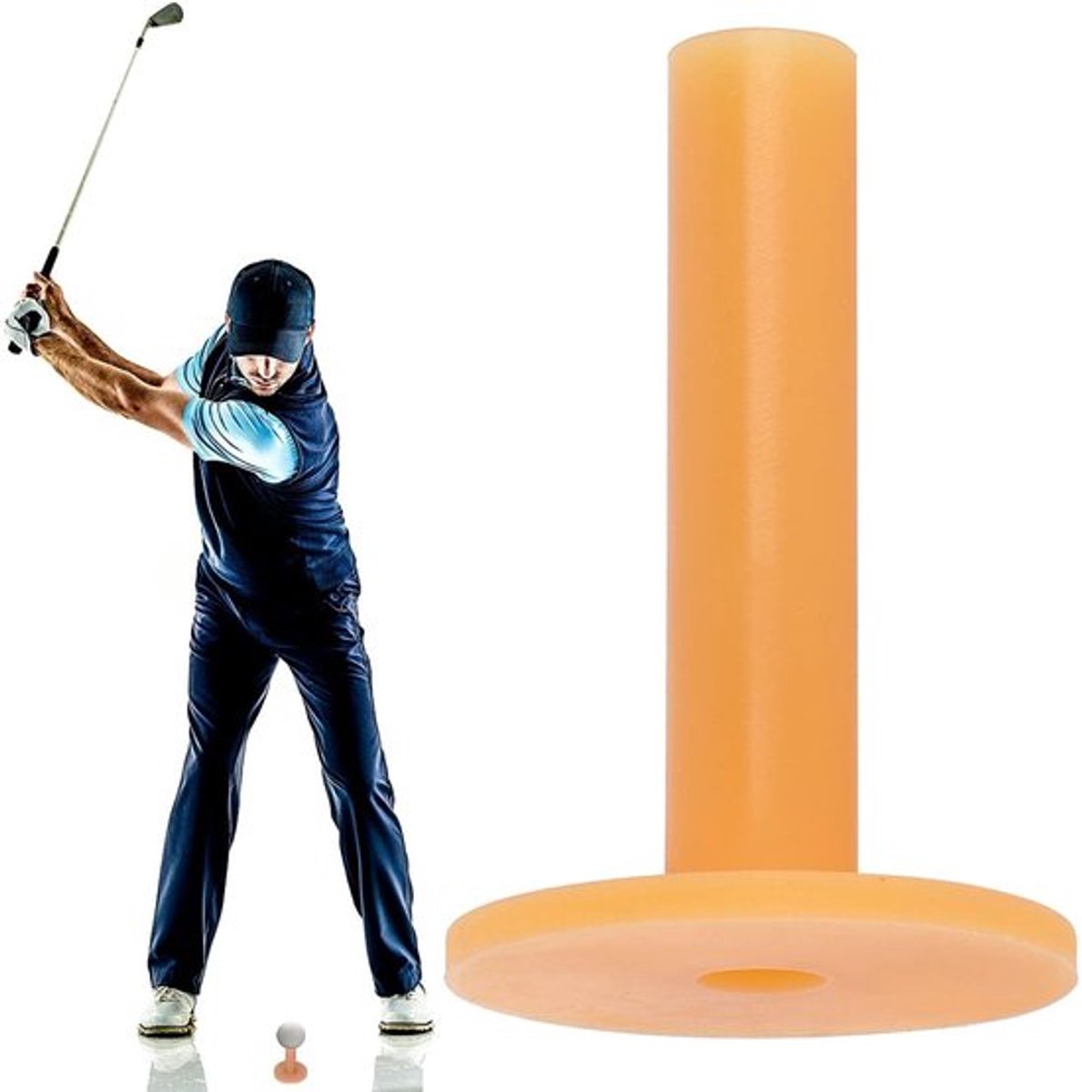 Golf Tees 80mm Rubber - Golf Accessoires - Golf Training - Duurzaam - Antislip - Geschikt voor binnen/buiten - Golftraining