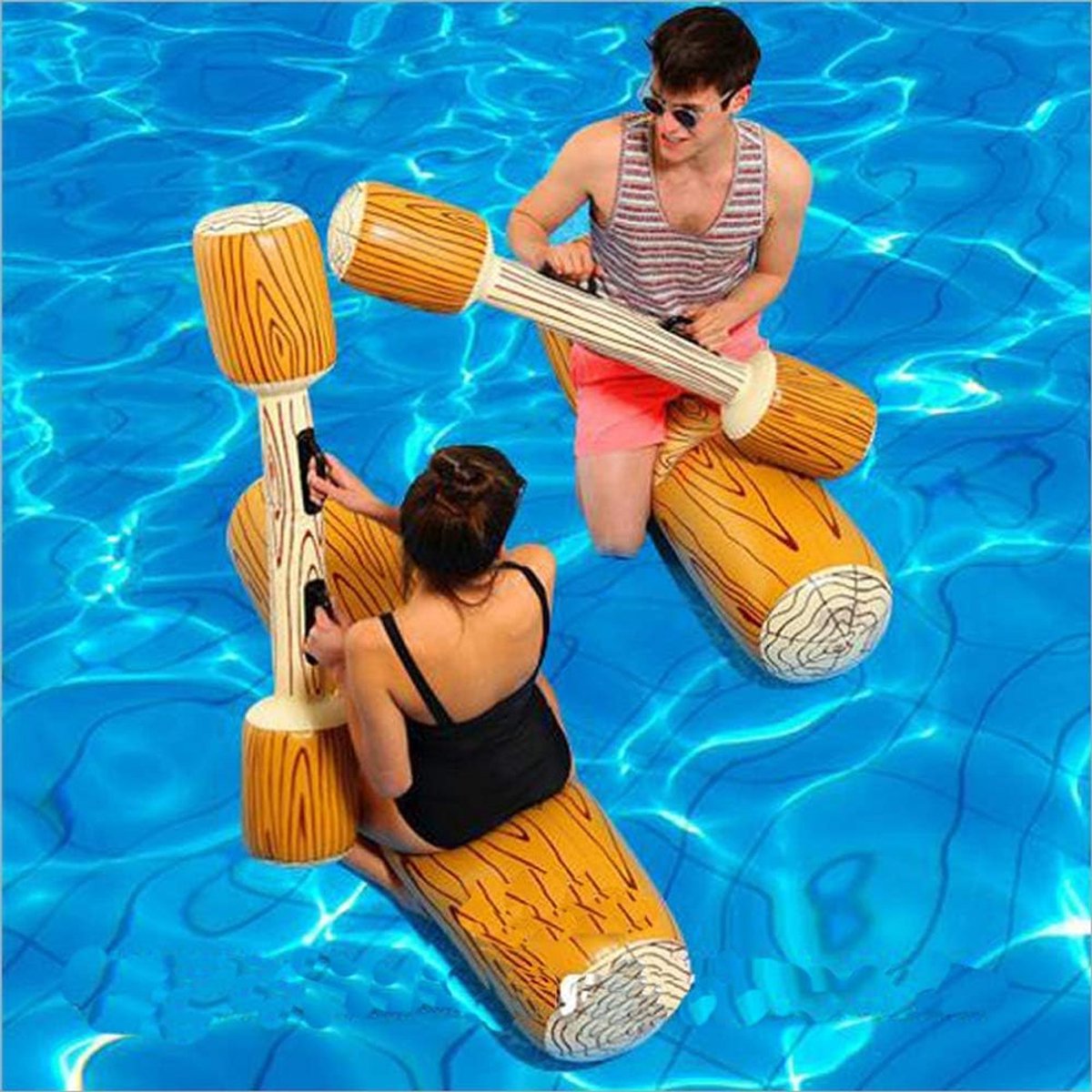 SnelShoppen - 2 Stuks Opblaasbaar Zwemaccessoires voor Volwassenen - Perfect voor Zwembad Feest en Watersportspellen - Stevige Materialen, Ideaal voor
