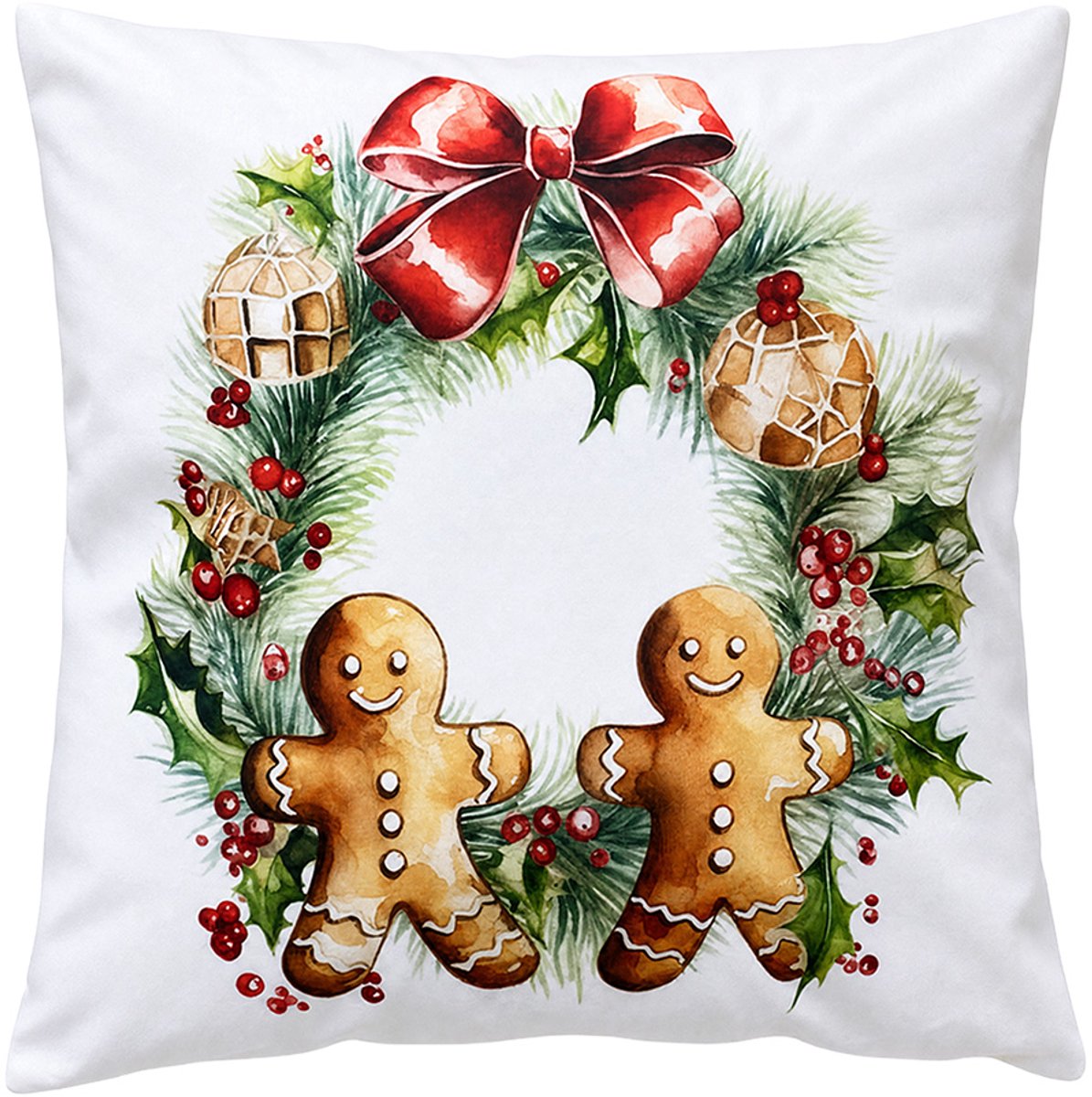Clayre & Eef Sierkussen 45x45 cm Wit Polyester
