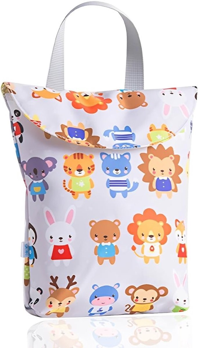 Nappy Bag voor Kleuters, Herbruikbare Luiertas, Waterdichte Luiertas met Twee Lagen, Ideaal voor Zwemmen, Sport en Reizen