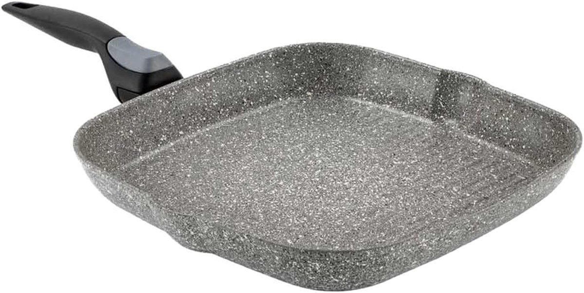 Grillpan Koekenpan Gelijkmatig Koken Afneembare Handgreep 47 Liter Grill