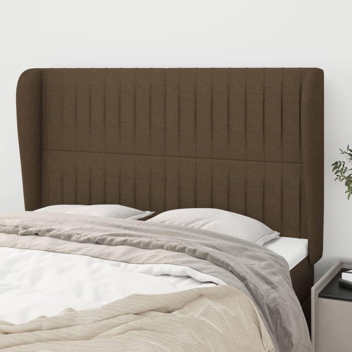 Hoofdsteun bed - Verstelbaar hoofdbord - Lezen en kijken - In hoogte verstelbaar - 147 x 128 cm - Donkerbruin