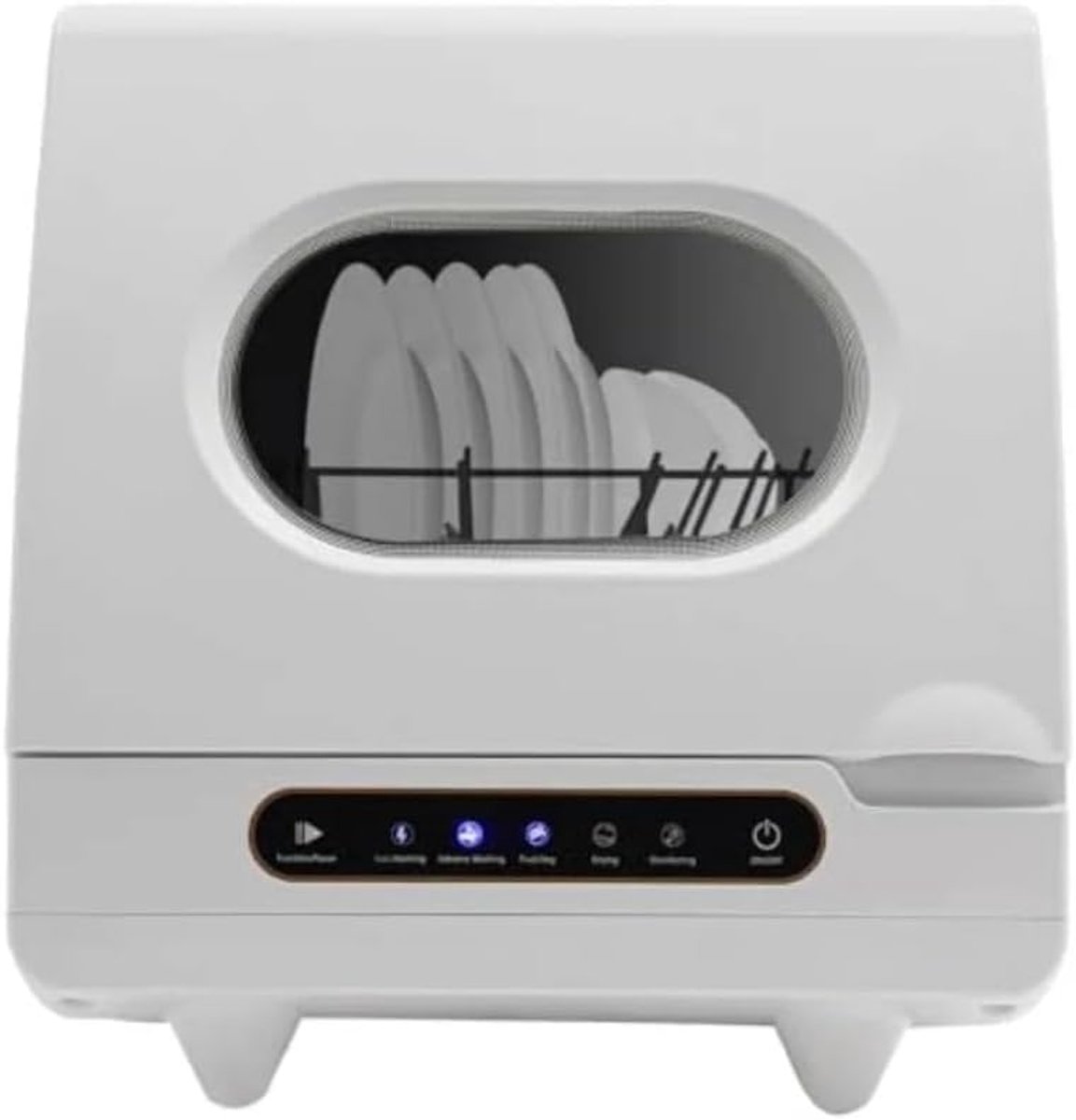 Compacte Vaatwasser Mini Afwasmachine Snel Afwassen Zonder Installatie 46 cm Wit