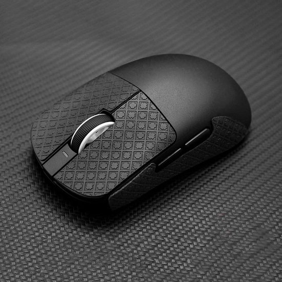 Muis Skin Stickers - Muis Grip Tape - Gaming Prestaties Verbeteren - Antislip Siliconen Textuur - 1 Set - Zwart — afbeelding 4