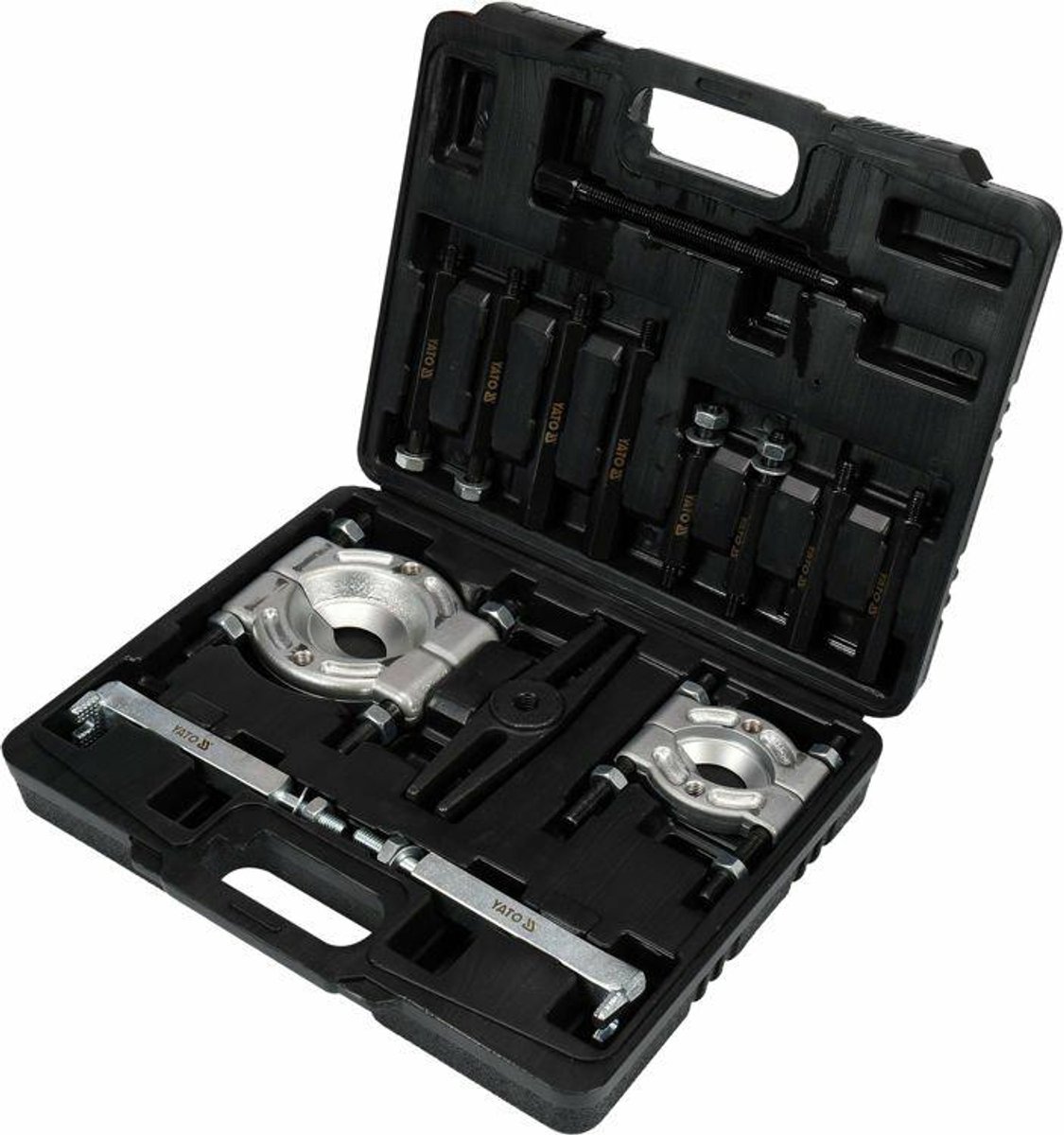 YATO YT-06412 Serie - Tandemlagertrekkerset - Koolstofstaal - 14-delige Set