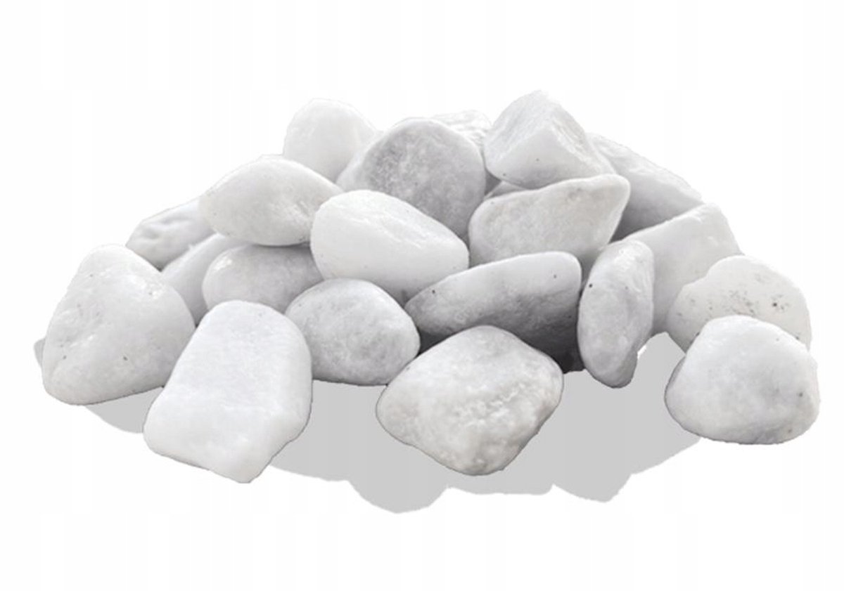 PSB - Decoratieve Sneeuwwitte Kiezels - 6-12 cm - 20 kg