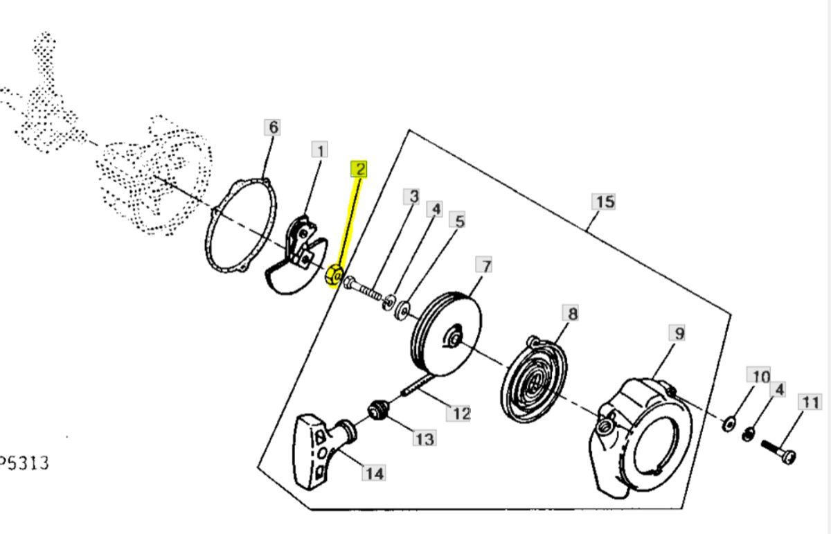 John Deere 14M Serie - Starter Lock Nut - Gazontrimmer - Forwarder - Tractor