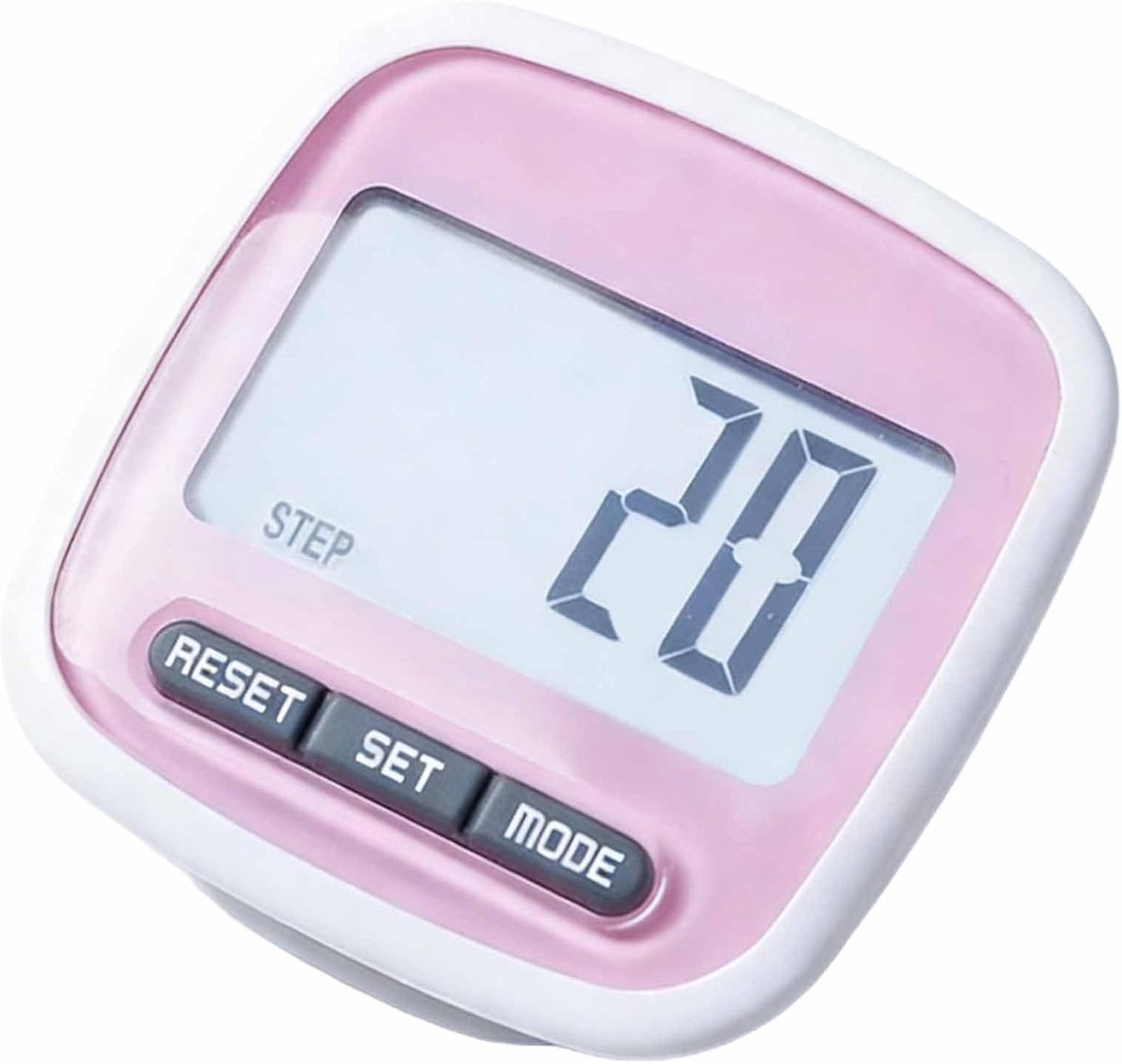 Stappenteller - Activiteitenmonitor - Wandelen en Lopen - Groot Display - 5 x 5 x 2.5 cm - Roze