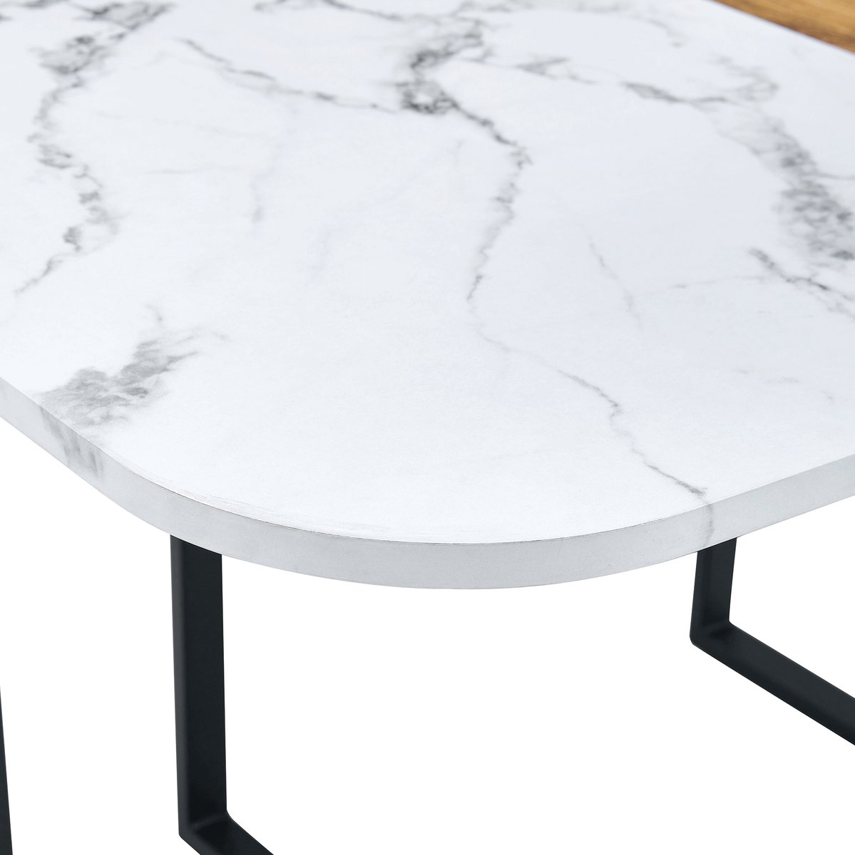 FloraGrace Eettafel - Modern En Veelzijdig - Voor Eetkamer En Werkruimte - MDF En Metaal - Natuurlijke Houtkleur Eikenkleur
