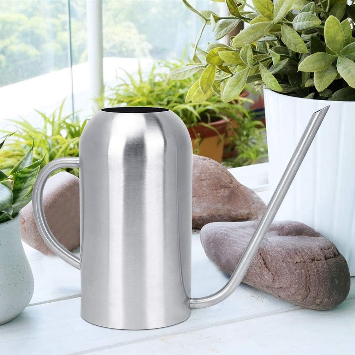 Roestvrij-Staal Watering Pot 1.5L Vetplanten Lange Tuit Kan Tuin - Bloem Watering Gereedschap