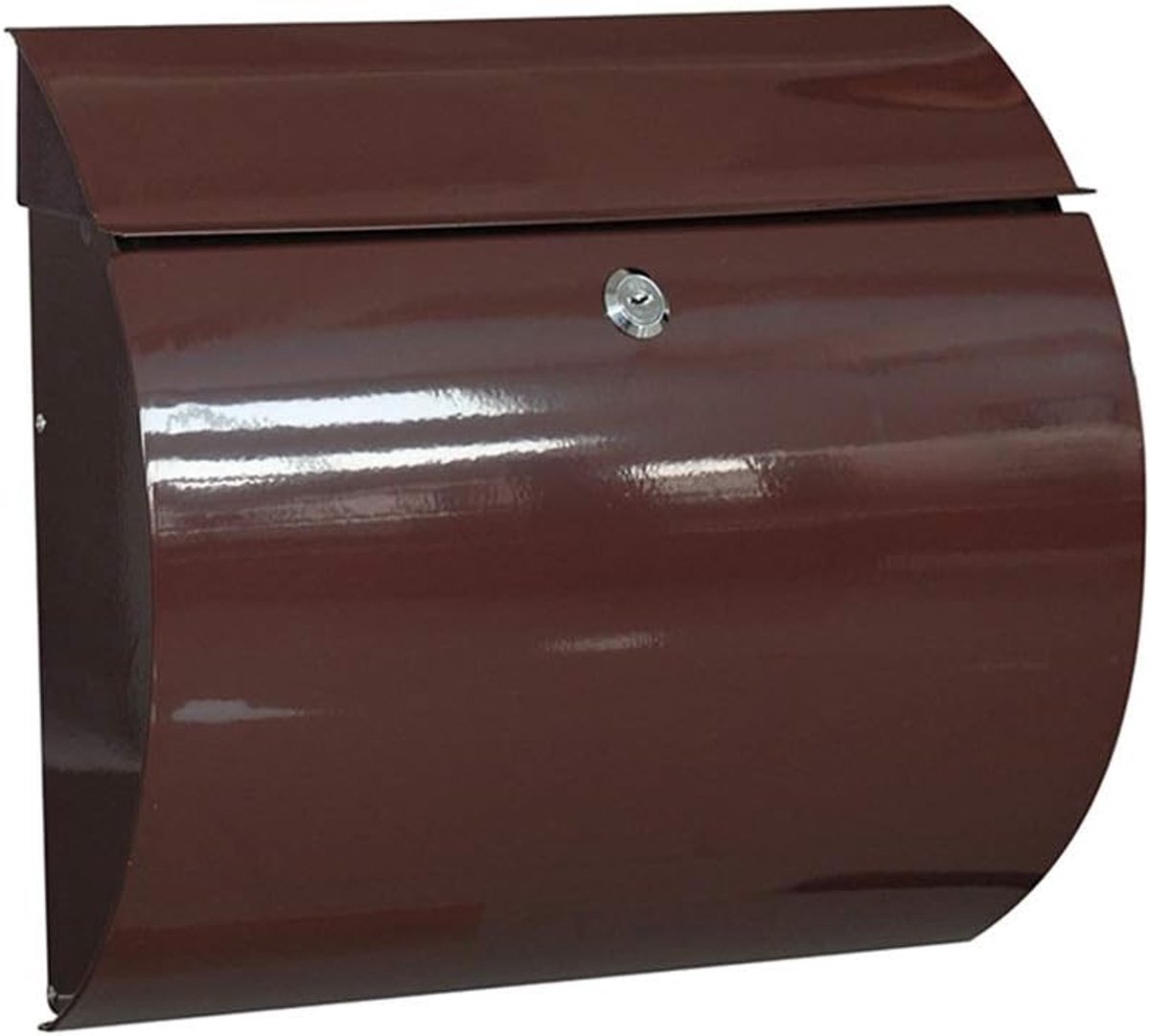 Brievenbus - Muurmodel brievenbus - Post ontvangen - Afgesloten regenbestendig - 375x11x325cm - Bruin
