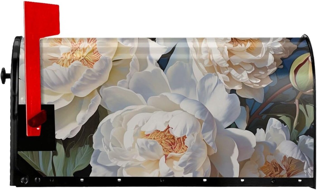 Brievenbus Cover - Posthoes Decoratie - Buiten Decoreren - Magnetisch Oxford Doek - Standaard Maat - Wit
