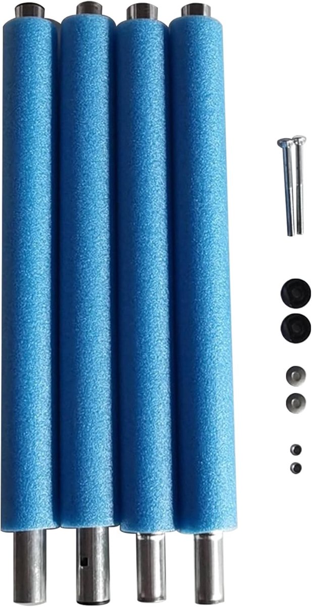 Trampoline Palen - Veiligheidsonderdelen - Trampoline Reparatie - Verstelbaar Vierdelig - 176 cm Lengte - Zwart