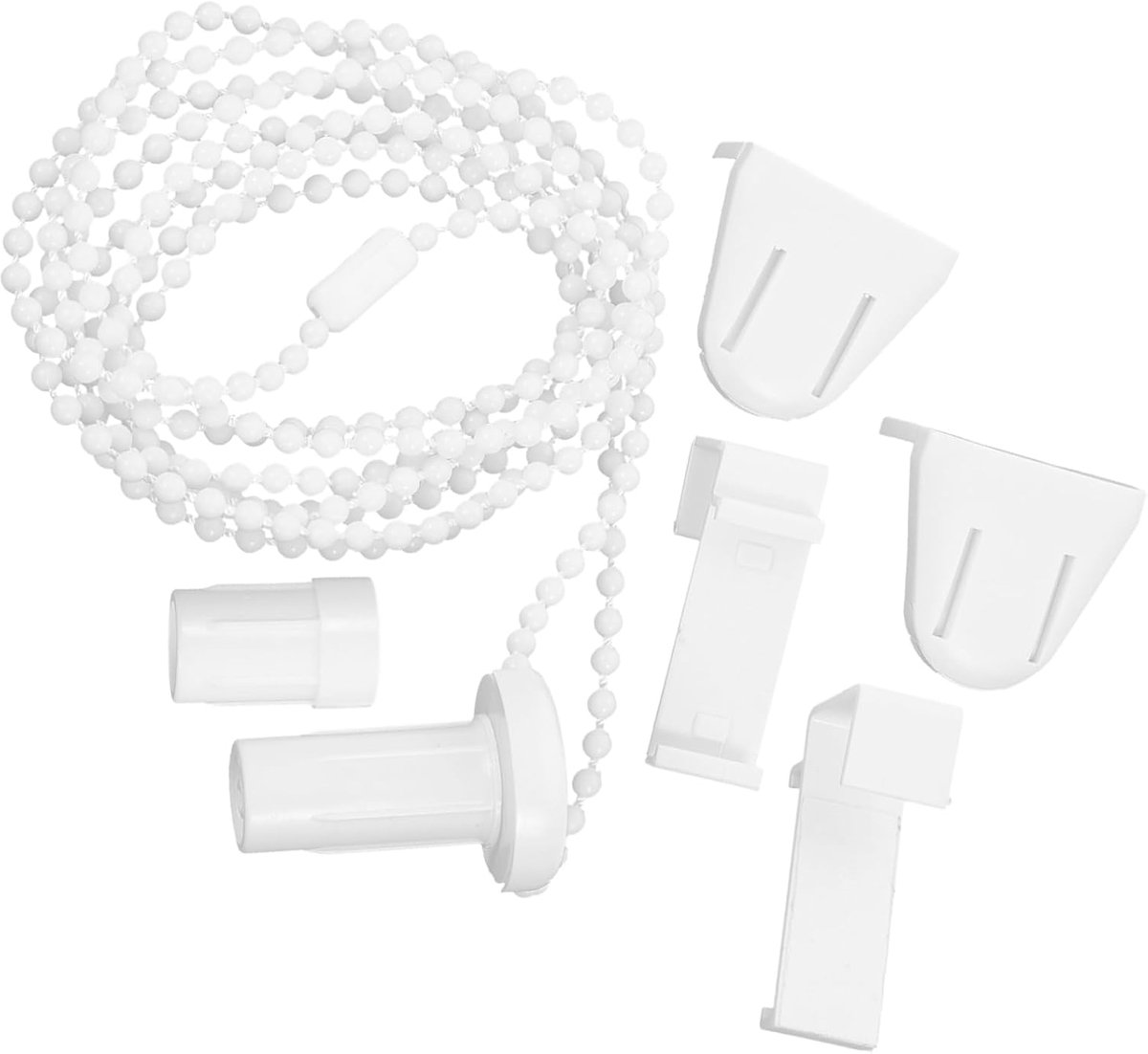 Rolgordijn Onderdelen - Kralenketting Kit - Rolgordijn Reparatie - Universele Montage - 2 Sets - Wit