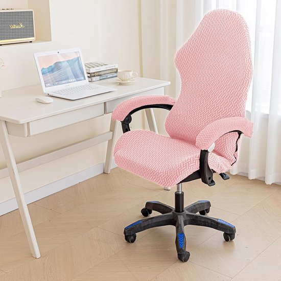Gaming Stoelhoes - Stoel Beschermhoes - Gaming Setup - Elastisch Materiaal - 40-64cm Hoogte - Roze — afbeelding 4
