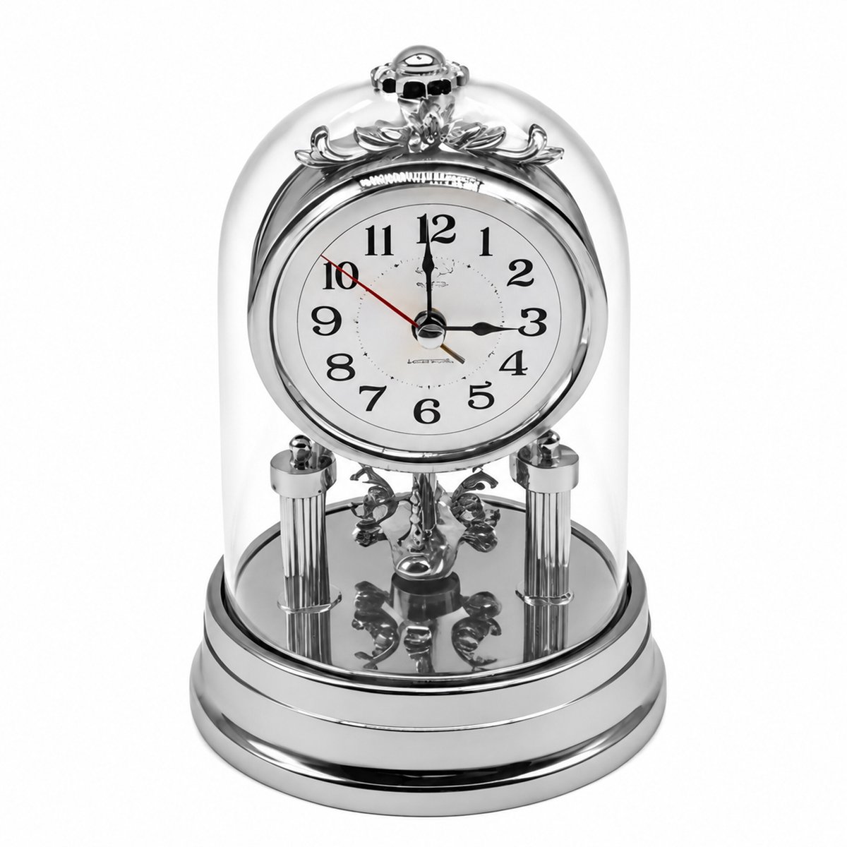 Tafelklok retro - analoog - zilver