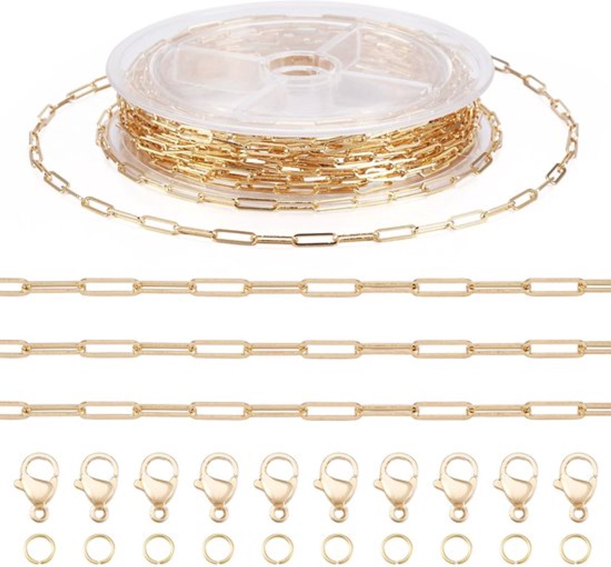 Solidchoice - PandaHall Messing Paperclip Kettingen - Dailygoody