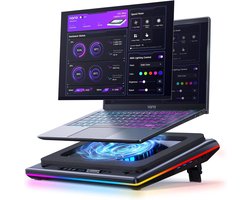 Laptop Koelpad - Laptop Cooler - Voorkom Oververhitting - Aluminium Constructie - 43 x 33 cm - Zwart