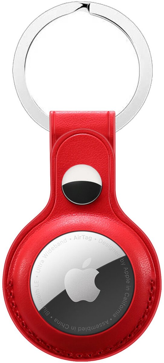 Apple - AirTag sleutelhanger - Leer - Rood