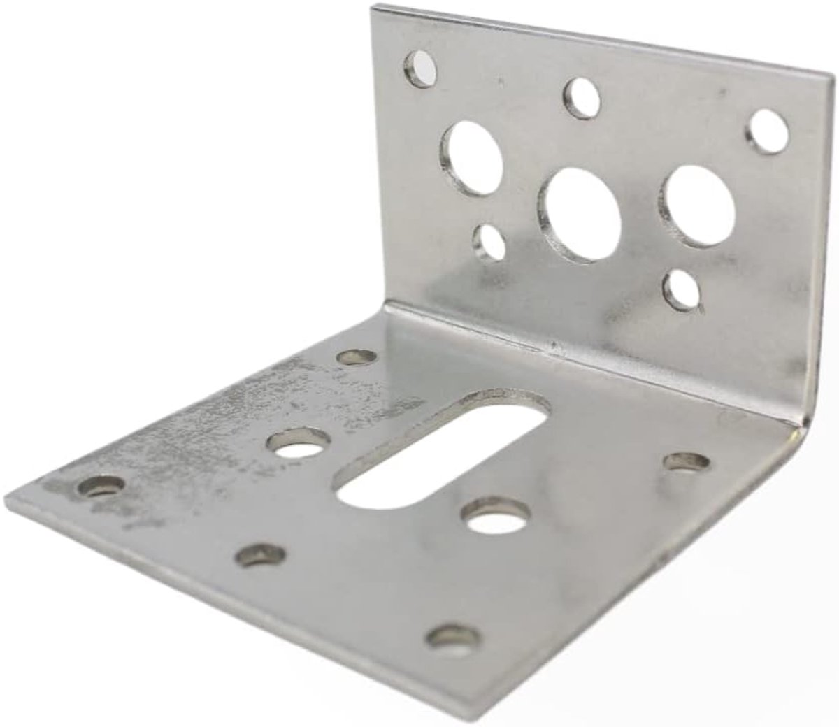 Hoekverbinder Roestvrij Staal - Hoekijzer Bevestiging - Meubels Verstevigen - Sterke Breedhoek - 60 x 60 mm - Zilver