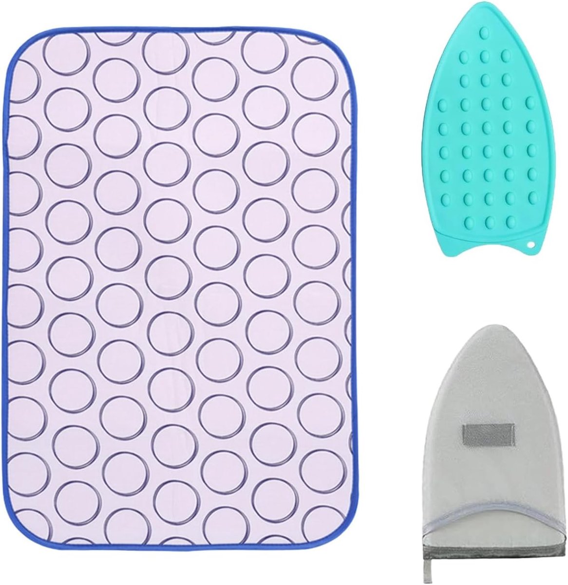 Strijkmat - Strijkdoek Tafel - Kleding Strijken - Gewatteerde Antislip Houder - 32 x 22 x 8 cm - Grijs