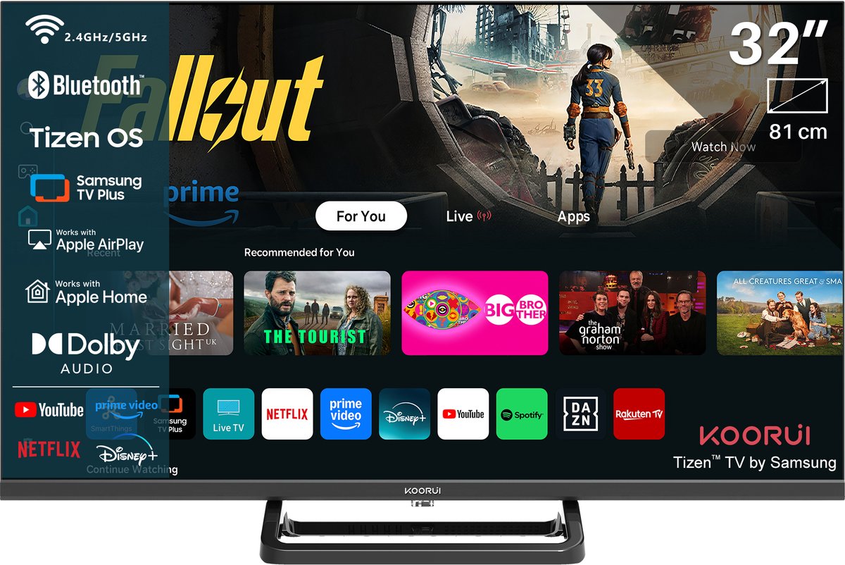 Inno Technology K32Q1H-T8M Smart TV 32 inch Full HD - Inno Technology - €144,99